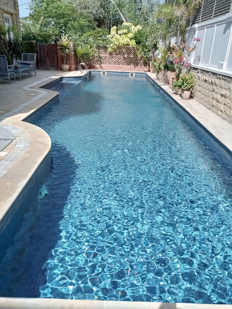 Residential garden pool in Karachi